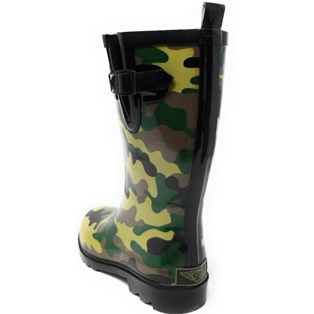 Women Mid-Calf Rubber Rain Boots, 11" Como Rainboots - Picture 4 of 4